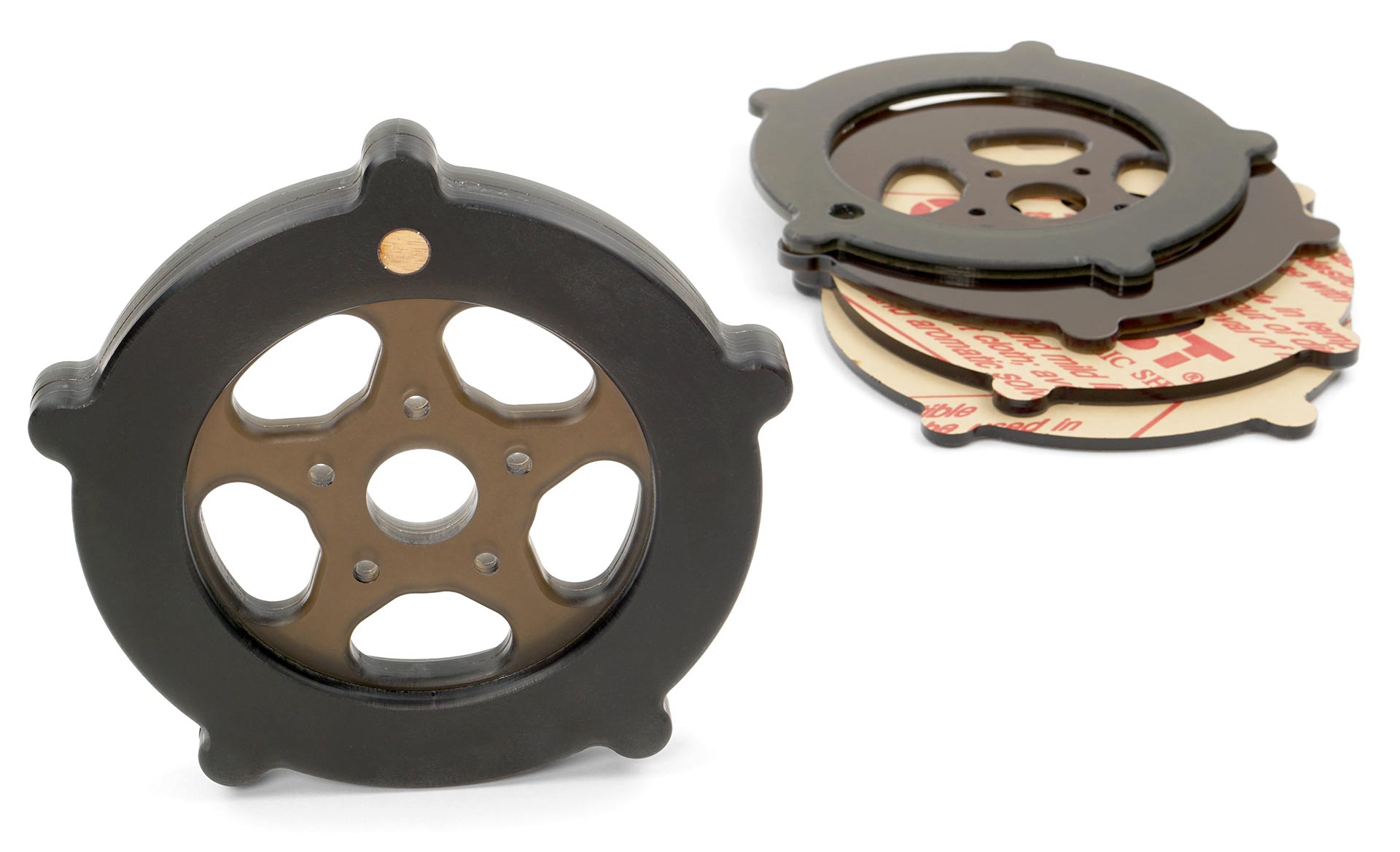 An acrylic steering wheel.