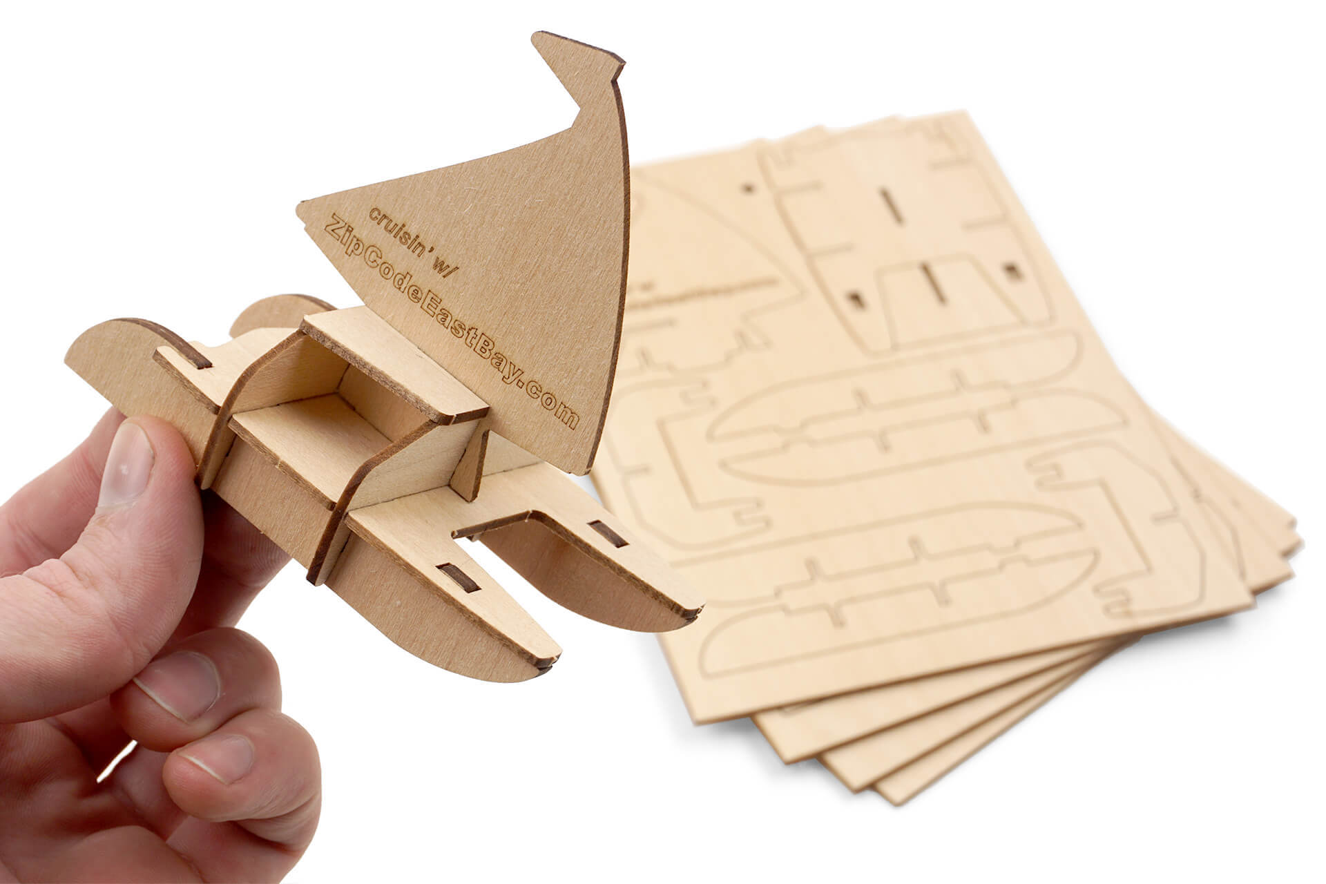 A build-it-yourself boat toy mailer.