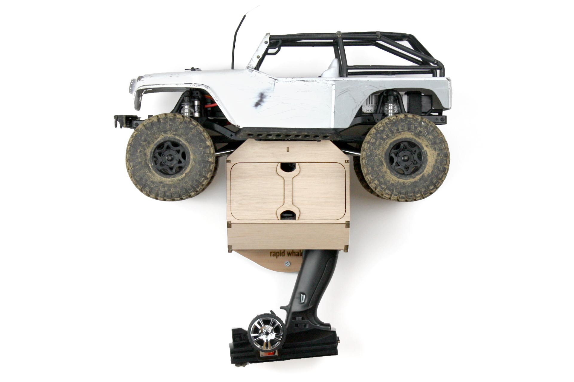 A fully loaded, dead-on shot of the RC Wall Mount.