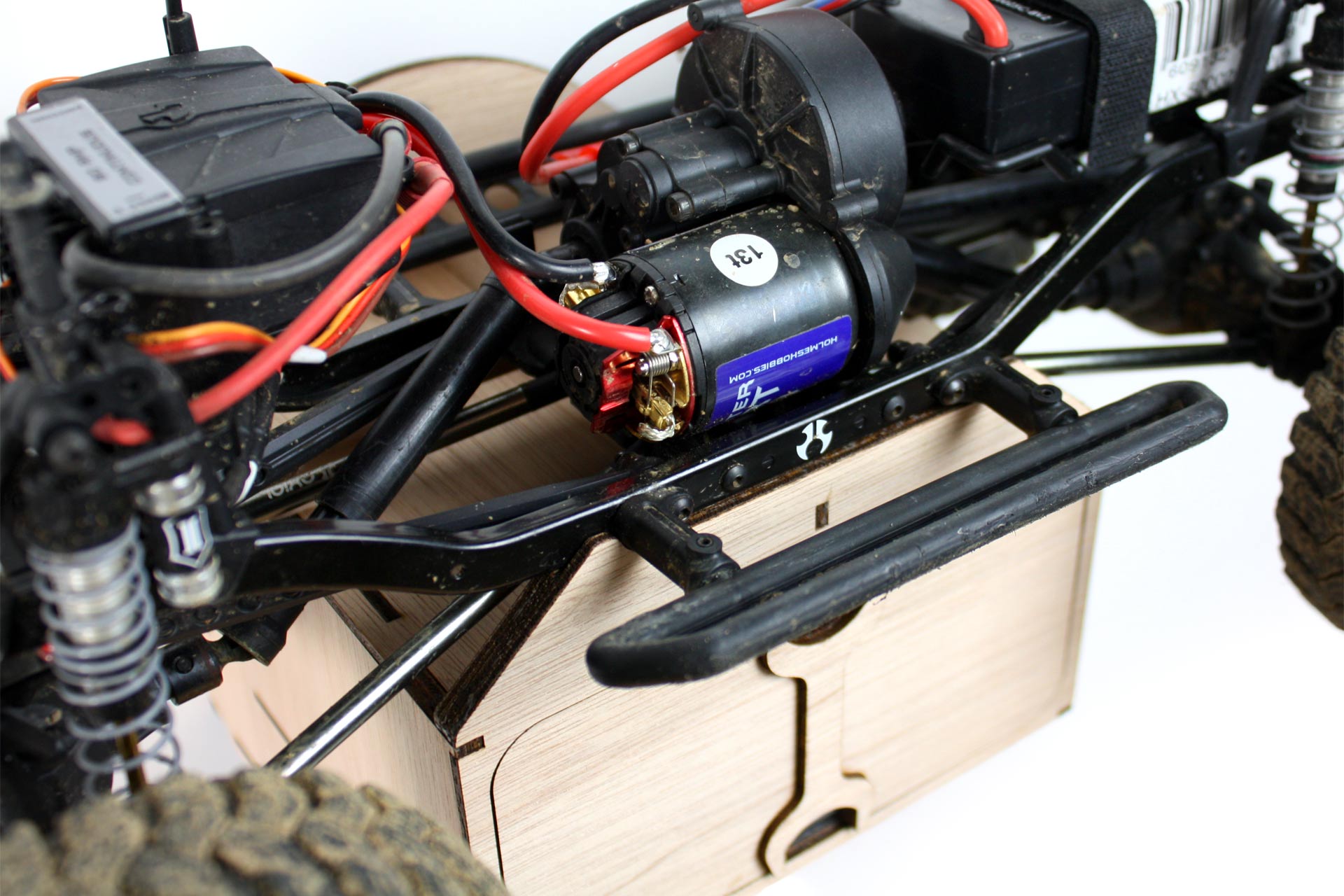 An rc frame, resting on the RC Wall Mount.